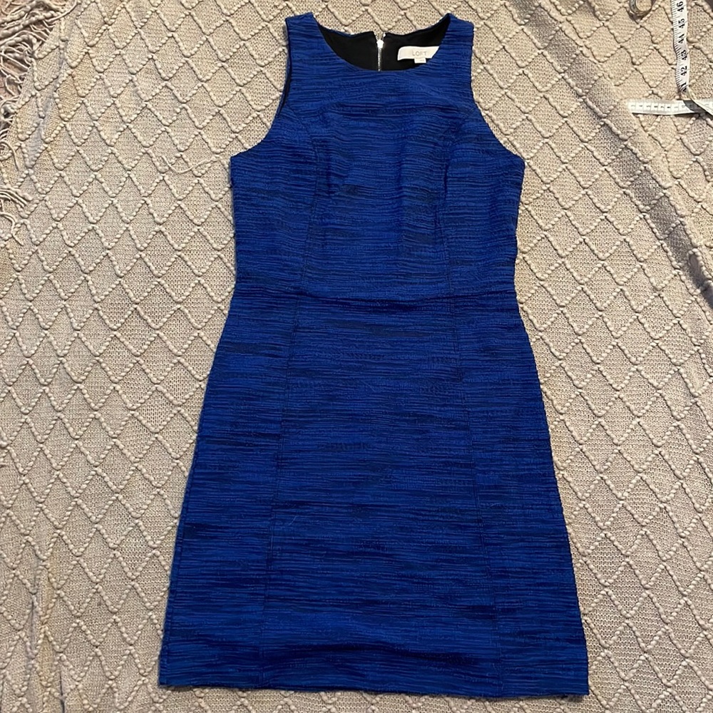 Loft blue and black dress